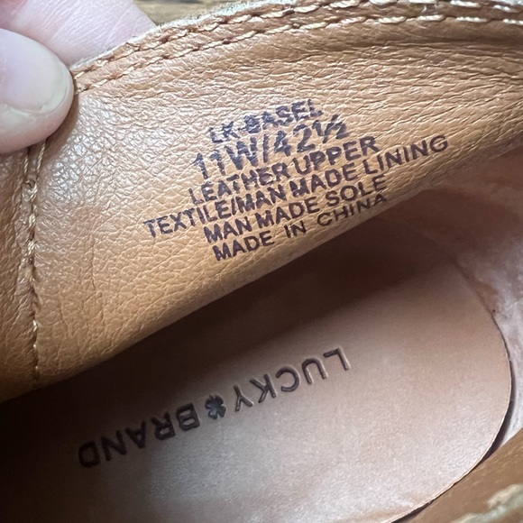 LUCKY BRAND Basel Leather Ankle Boots Booties‎ Heel Staple Fall Distressed 11 - Picture 8 of 10